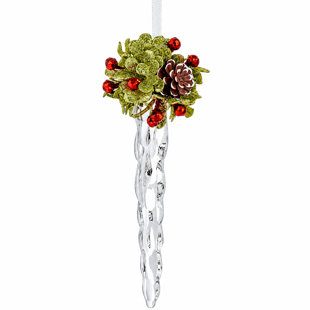 Mistletoe Bubble Icicle Ornament