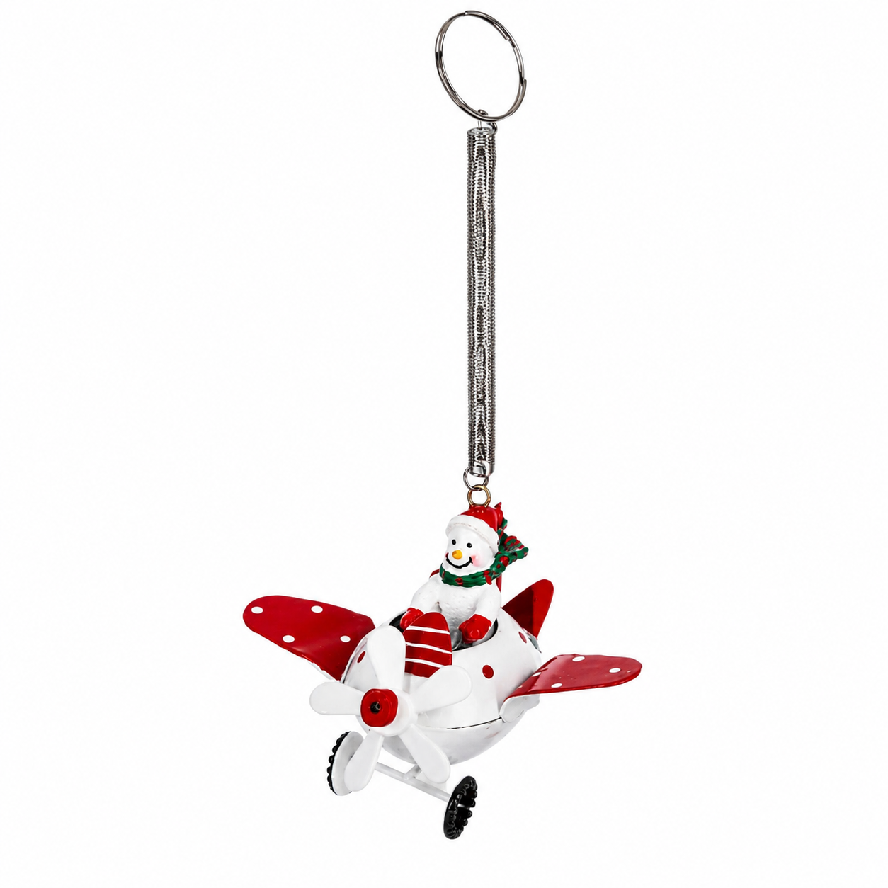Snowman in Airplane Ornament
