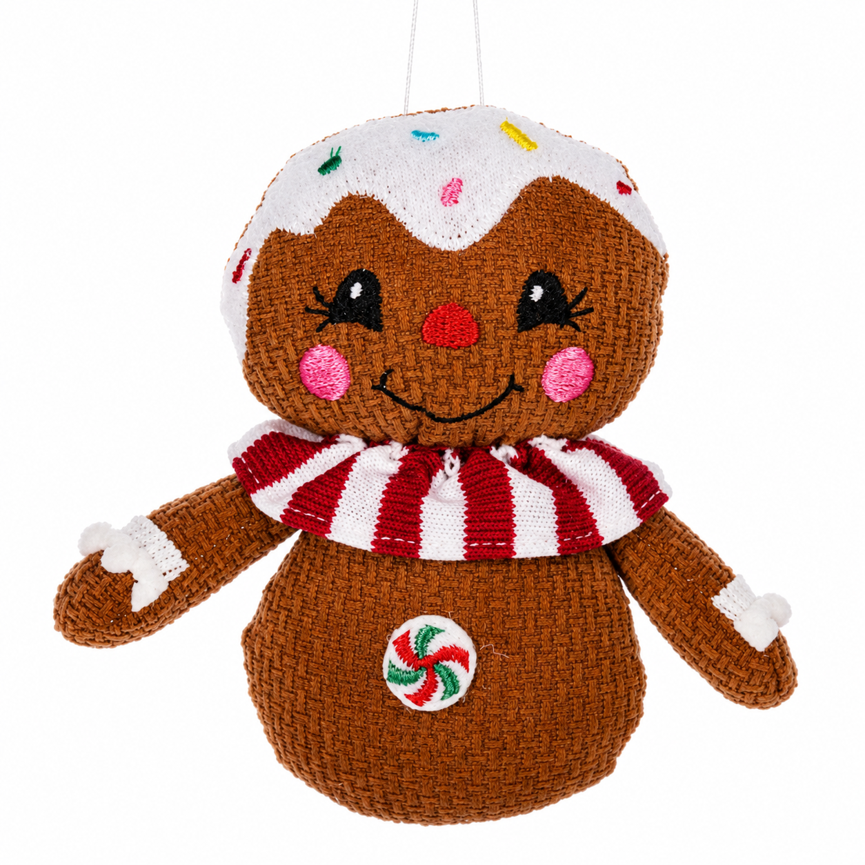 Gingerbread with Striped Scarf Ornament