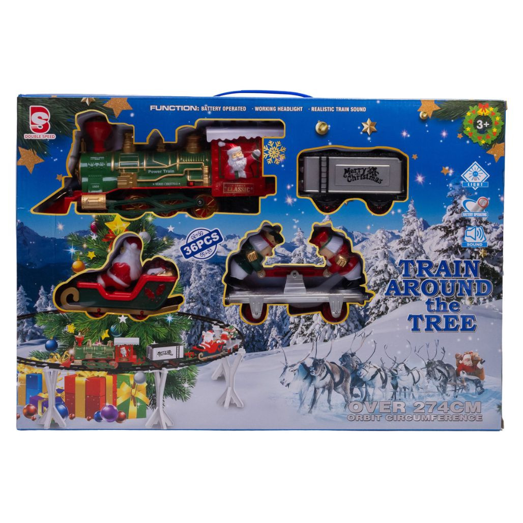 Kurt Adler Battery Operated Lighted Remote Control Train With Sound
