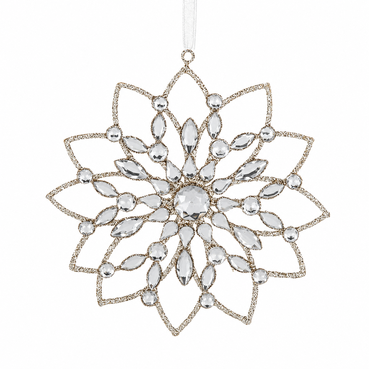 Crystal Layered Snowflake Ornament