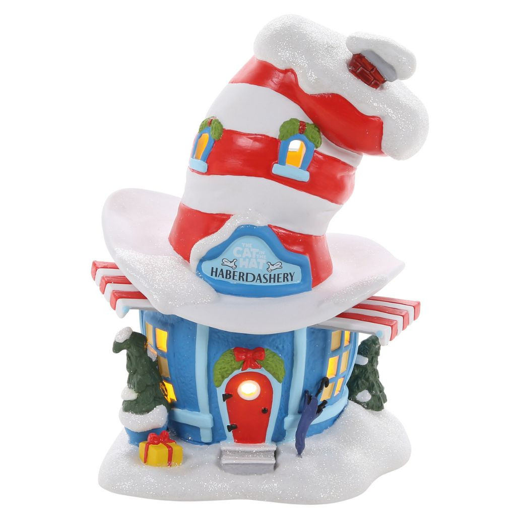 Department 56 Grinch Village Cat In The Hat Haberdashery Building