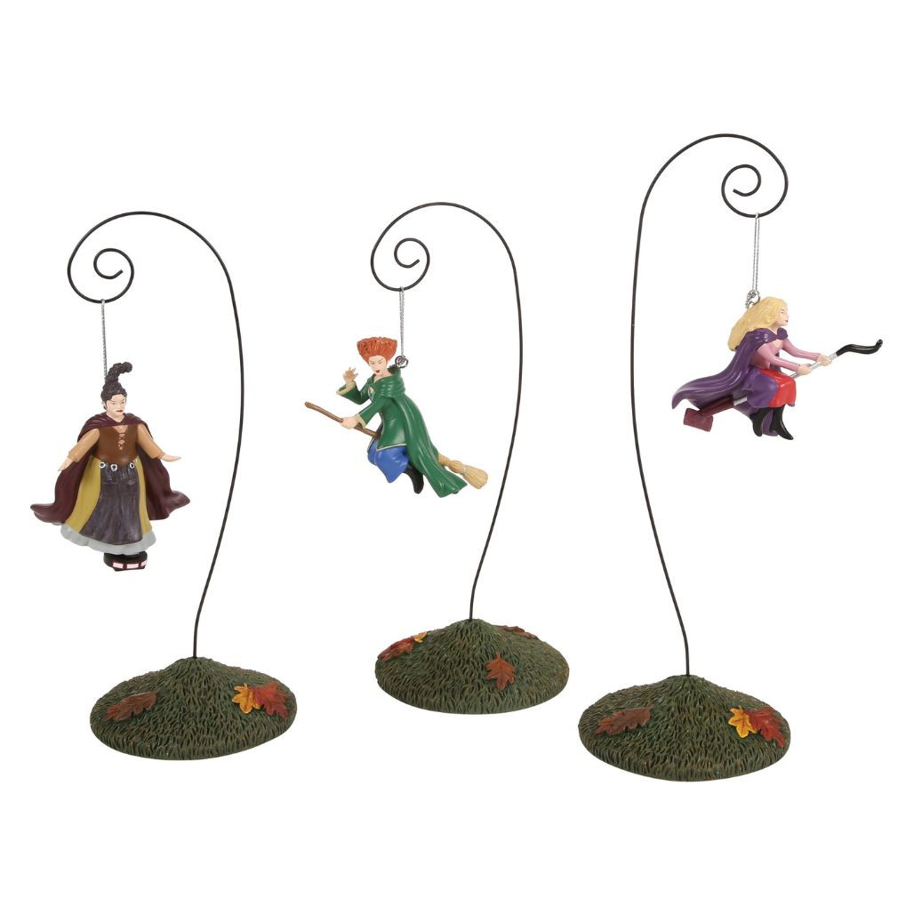 Department 56 Hot Properties Village Hocus Pocus On Modern Brooms Set of 3 Accessory