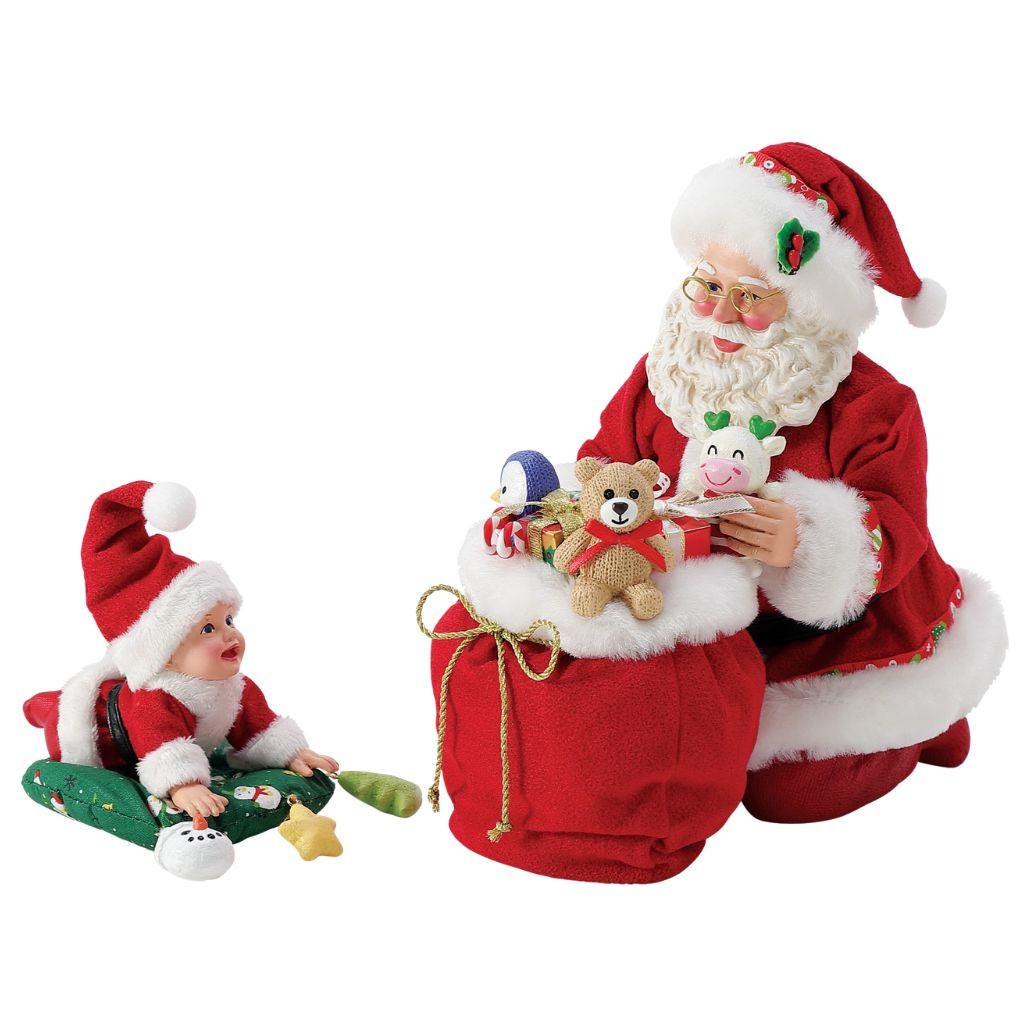 Possible Dreams Tummy Time Santa Figurine