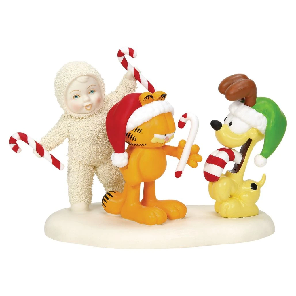 Snowbabies Licked It Right Off! Garfield Figurine