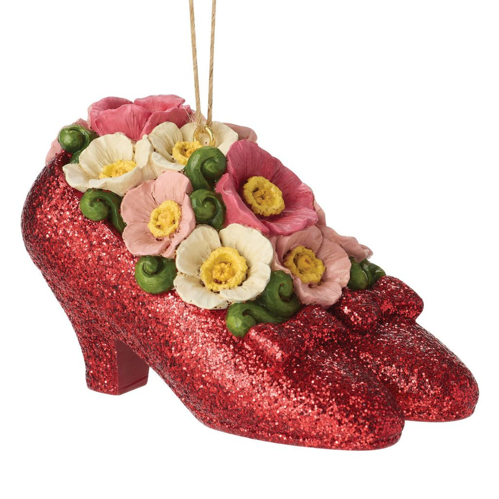 Jim Shore Heartwood Creek Ruby Slippers with Poppies Ornament