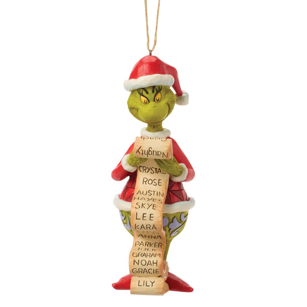 Jim Shore Grinch with List Ornament