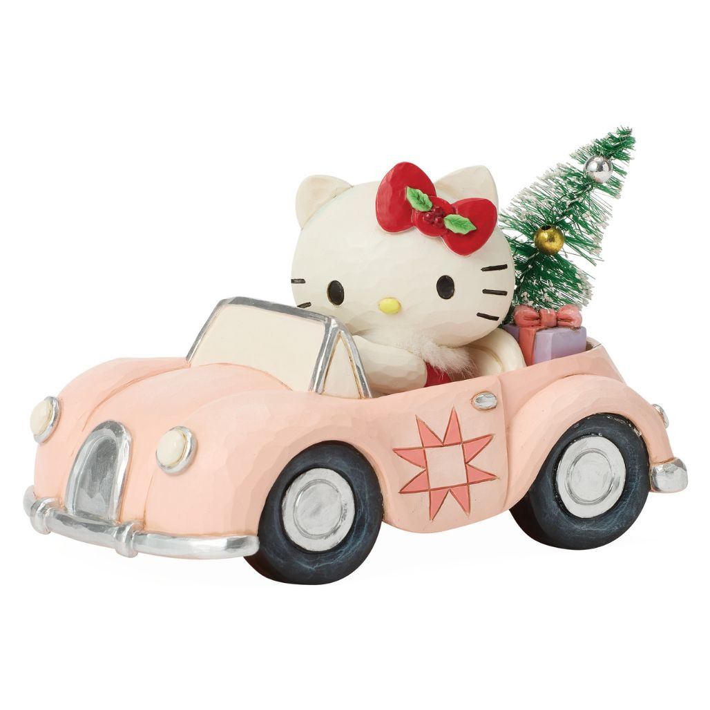 Jim Shore Hello Kitty Christmas Car Figurine | The Christmas Loft