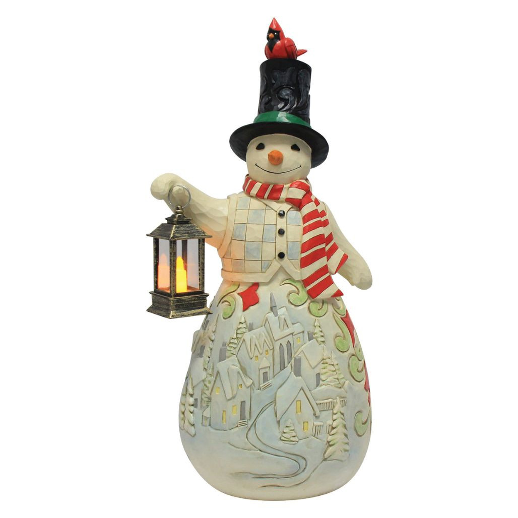 Jim Shore LED Snowman Lantern Figurine | The Christmas Loft