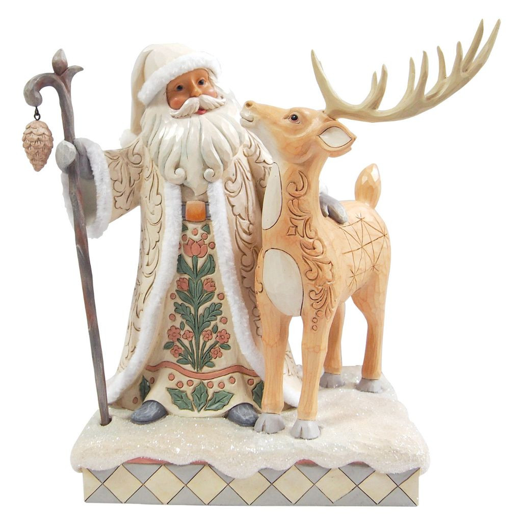 Jim Shore Woodland Santa with Buck Figurine | The Christmas Loft