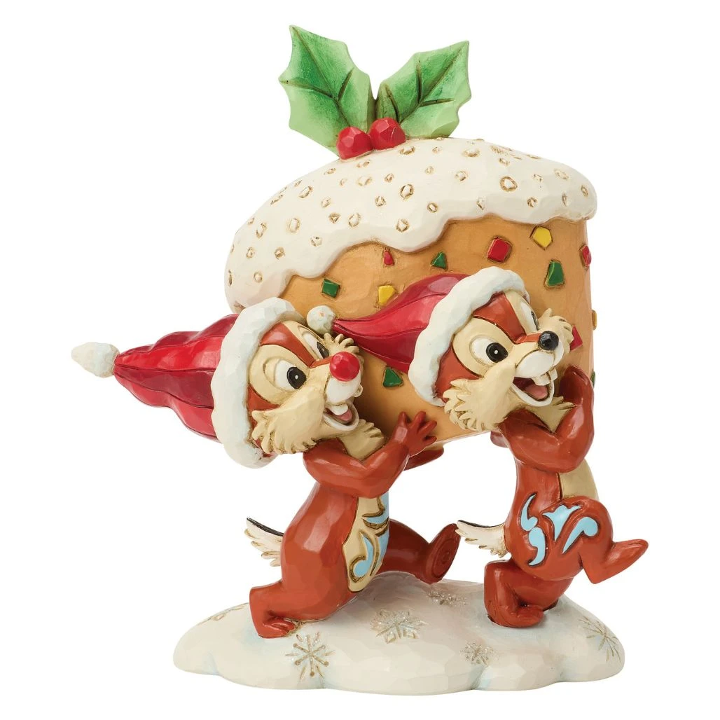 Jim Shore Disney Traditions Chip & Dale Fruit Cake Figurine