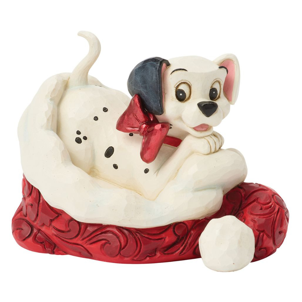 Jim Shore Disney Traditions 101 Dalmatians Santa Hat Figurine