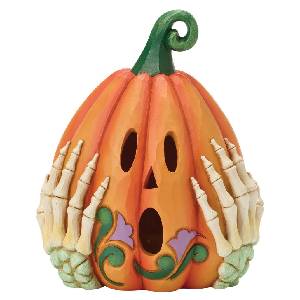 Jim Shore LED Jack-o'-Lantern Skeleton Figurine