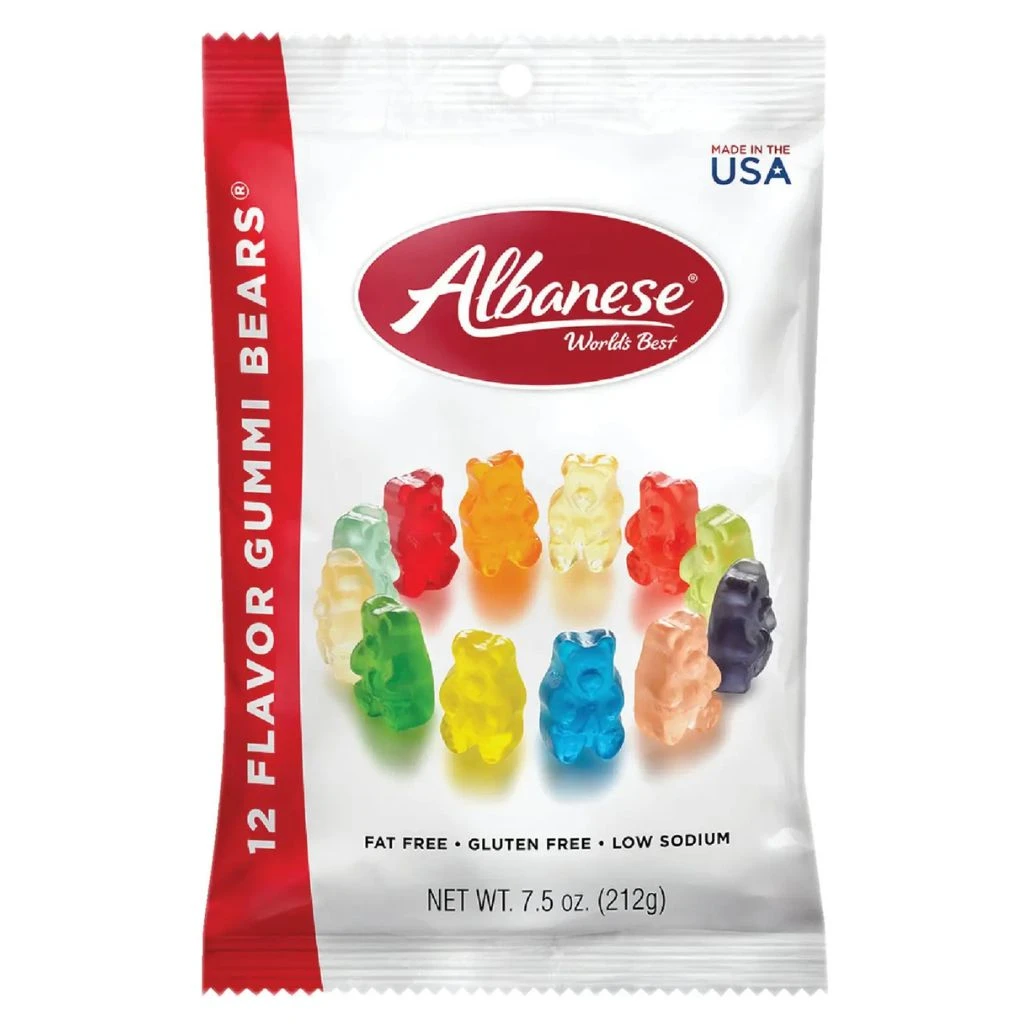 Albanese 12 Flavor Gummi Bears 7.5oz Bag