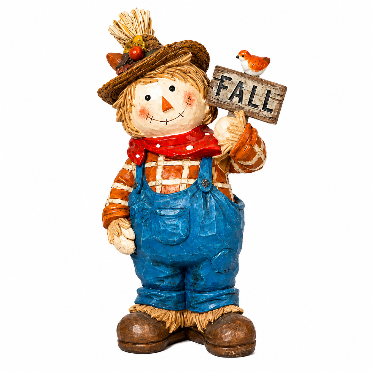 Resin Harvest Scarecrow Boy Figurine | The Christmas Loft