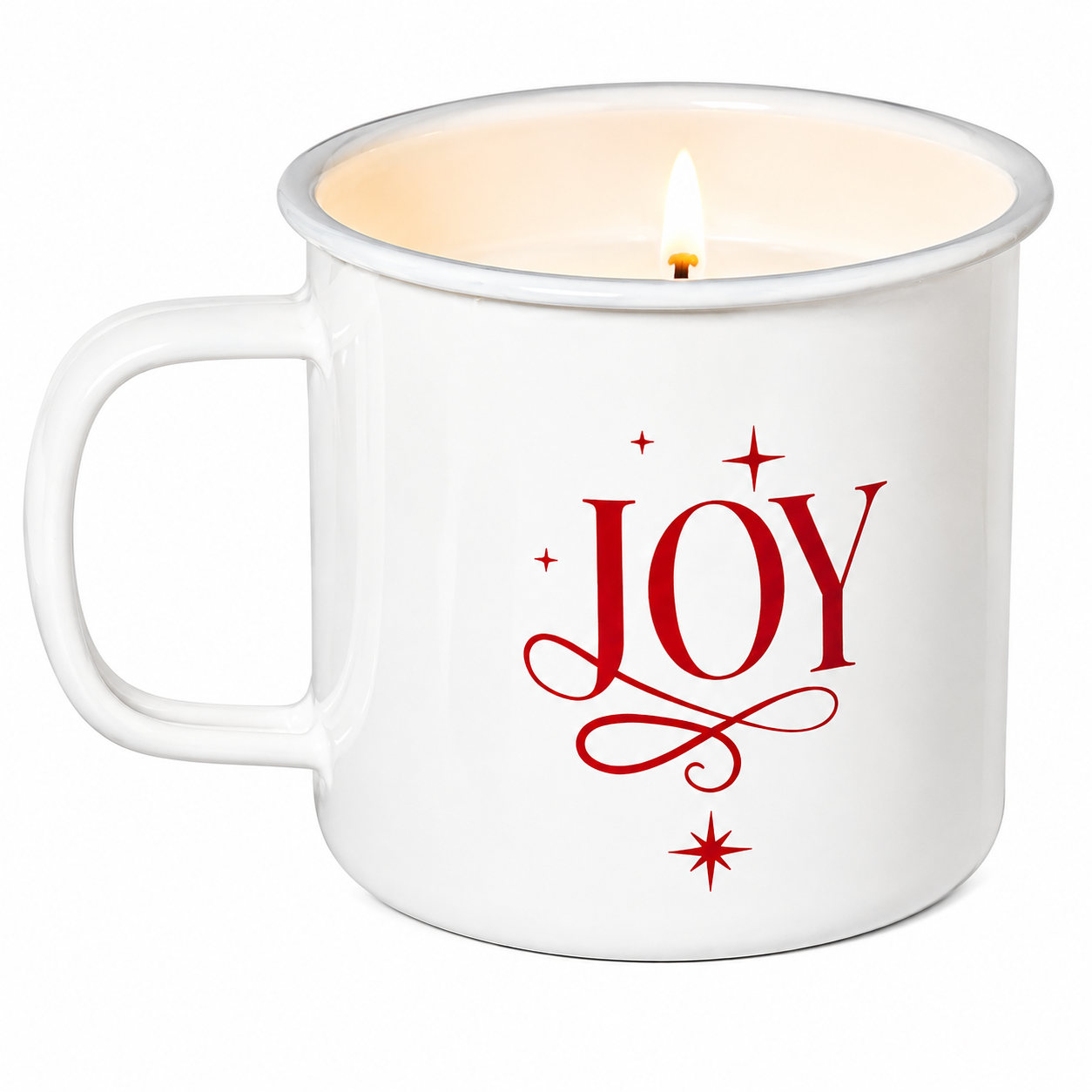 Joy Enamel Christmas Mug Scented Candle