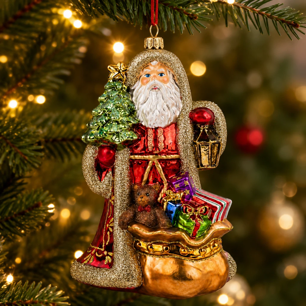 Huras Family Splendid Santa Ornament