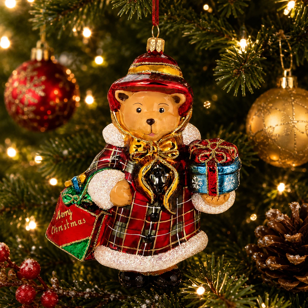 Huras Family Mama Bear Is Holiday Ready Ornament