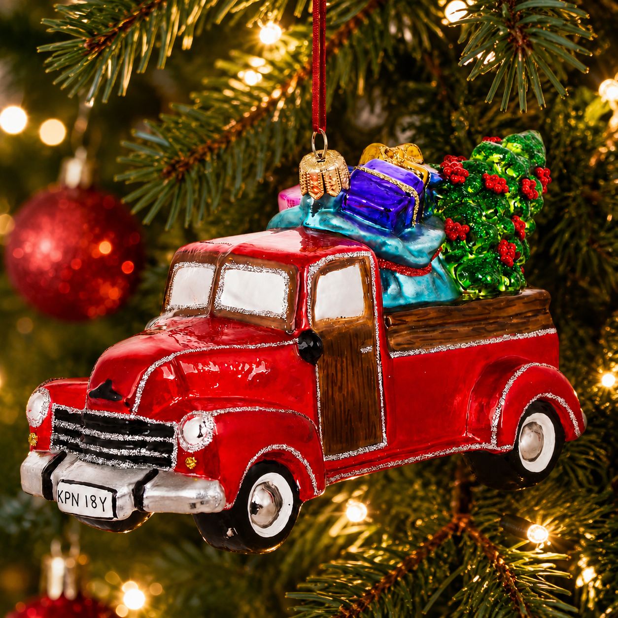Huras Family Country Truck Delivery Ornament