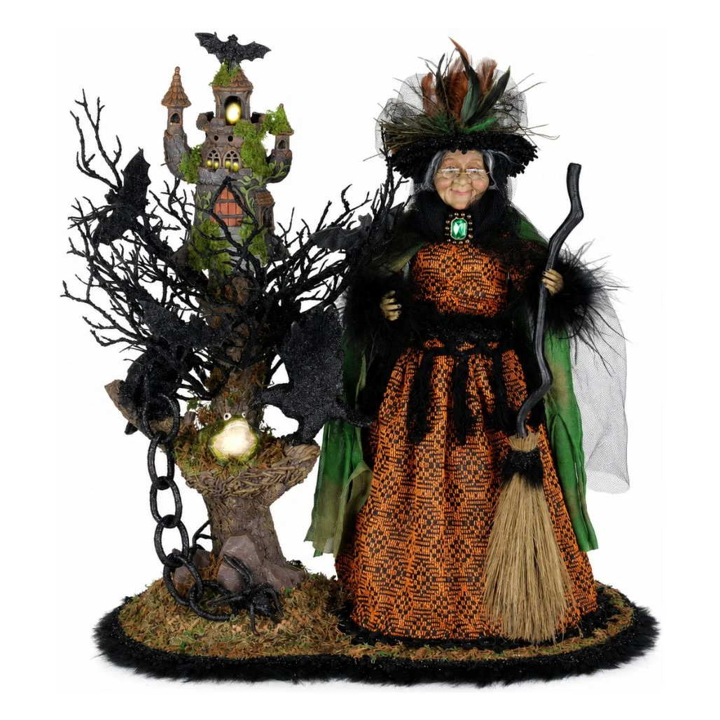 Karen Didion Lighted Haunted Hollow Witch 30th Anniversary Figurine