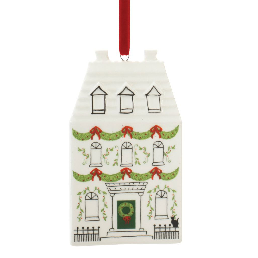 House with Two Chimneys Dolomite Ornament