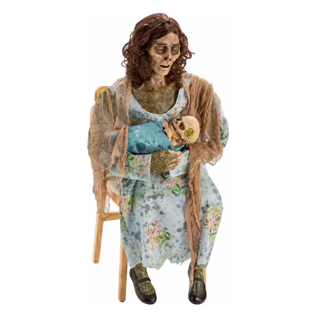 Animated Moldy Mommy & Baby Halloween Decoration