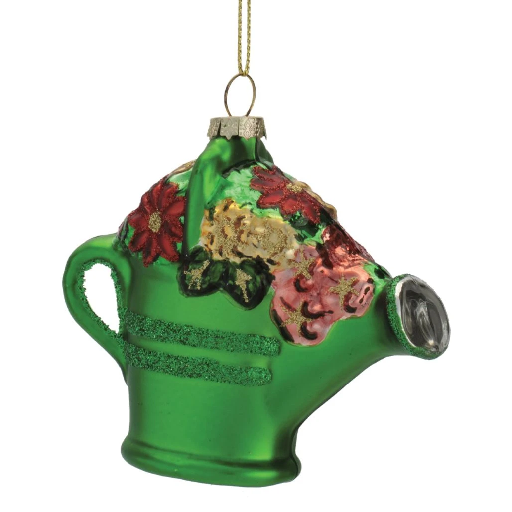 Watering Can Glass Ornament