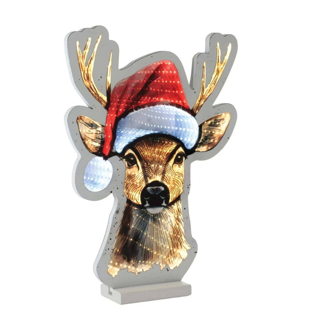 Deer with Santa Hat Ekkolight