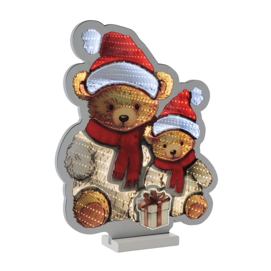 Teddy Bears with Santa Hats Ekkolight