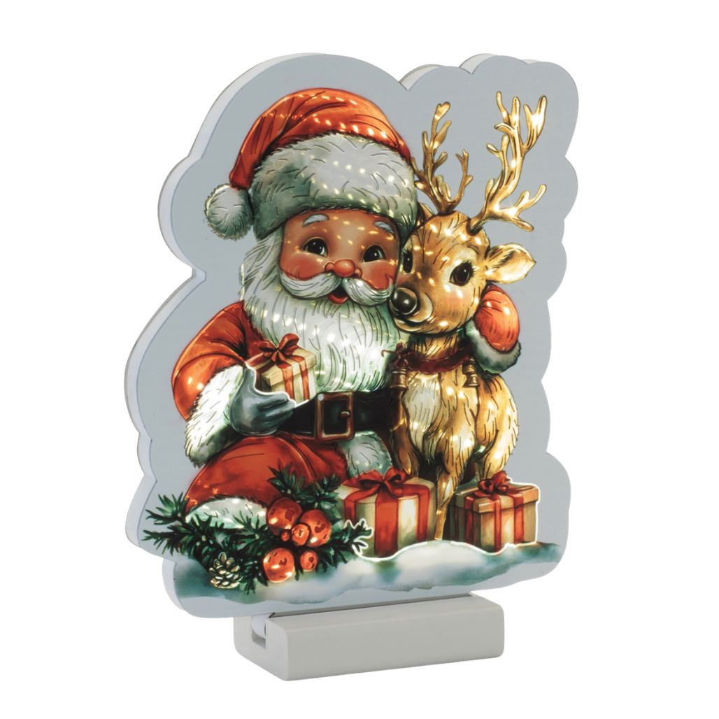 Santa with Deer Ekkolight