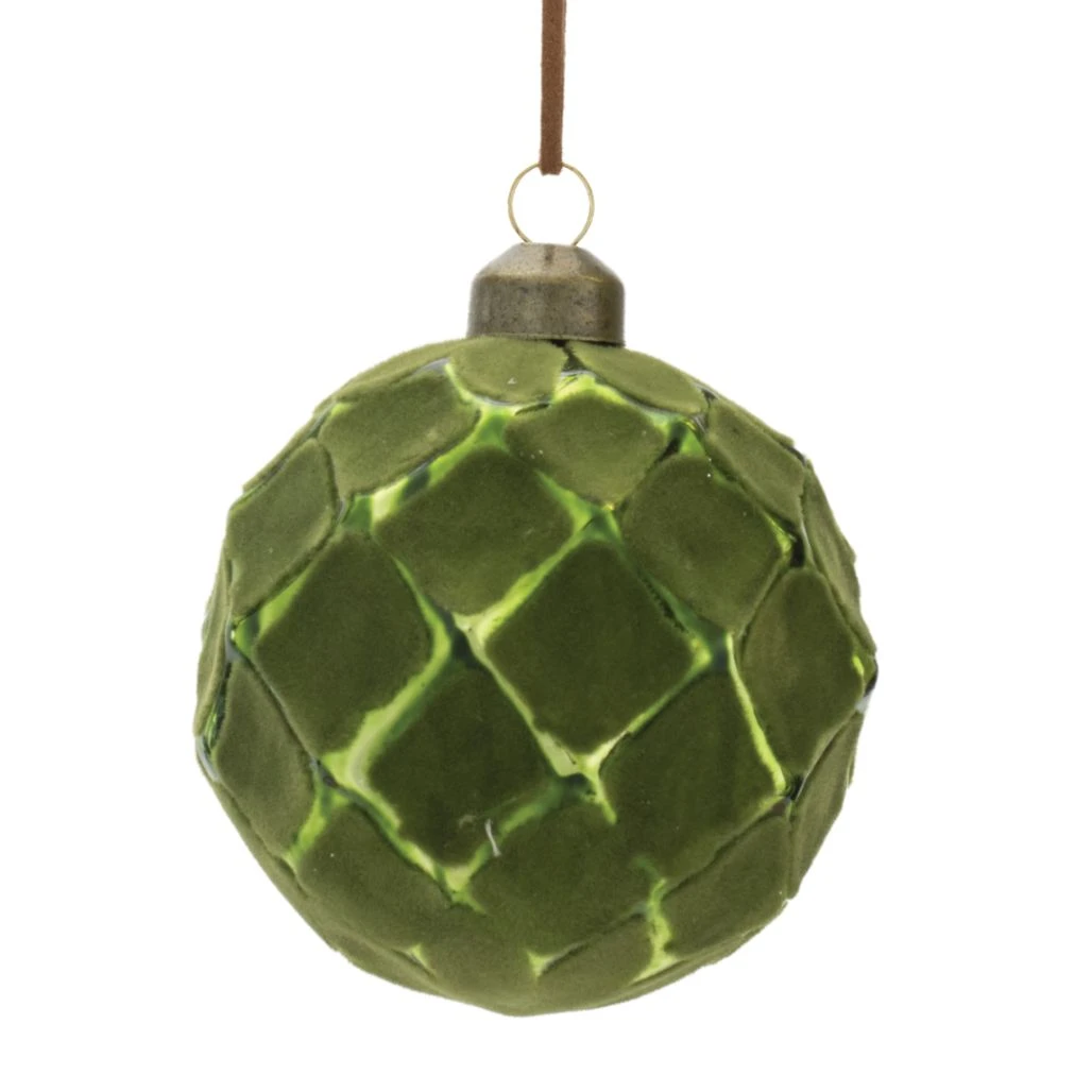 3 Inch Green Glass Ball Ornament