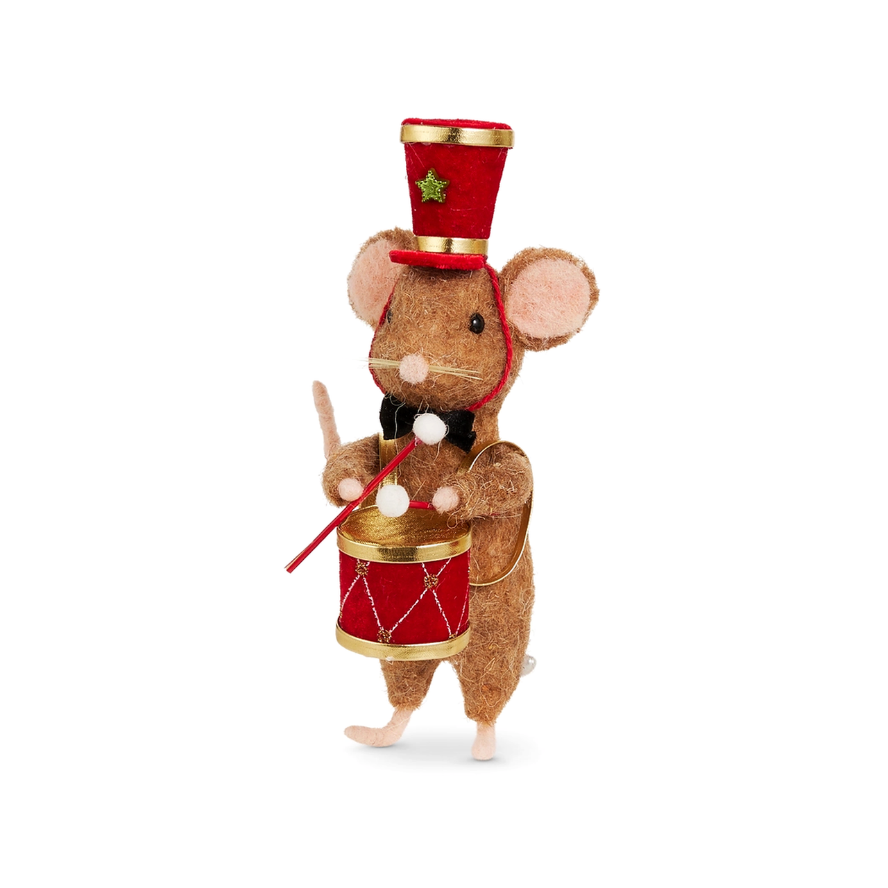Brown Drummer Mouse Ornament