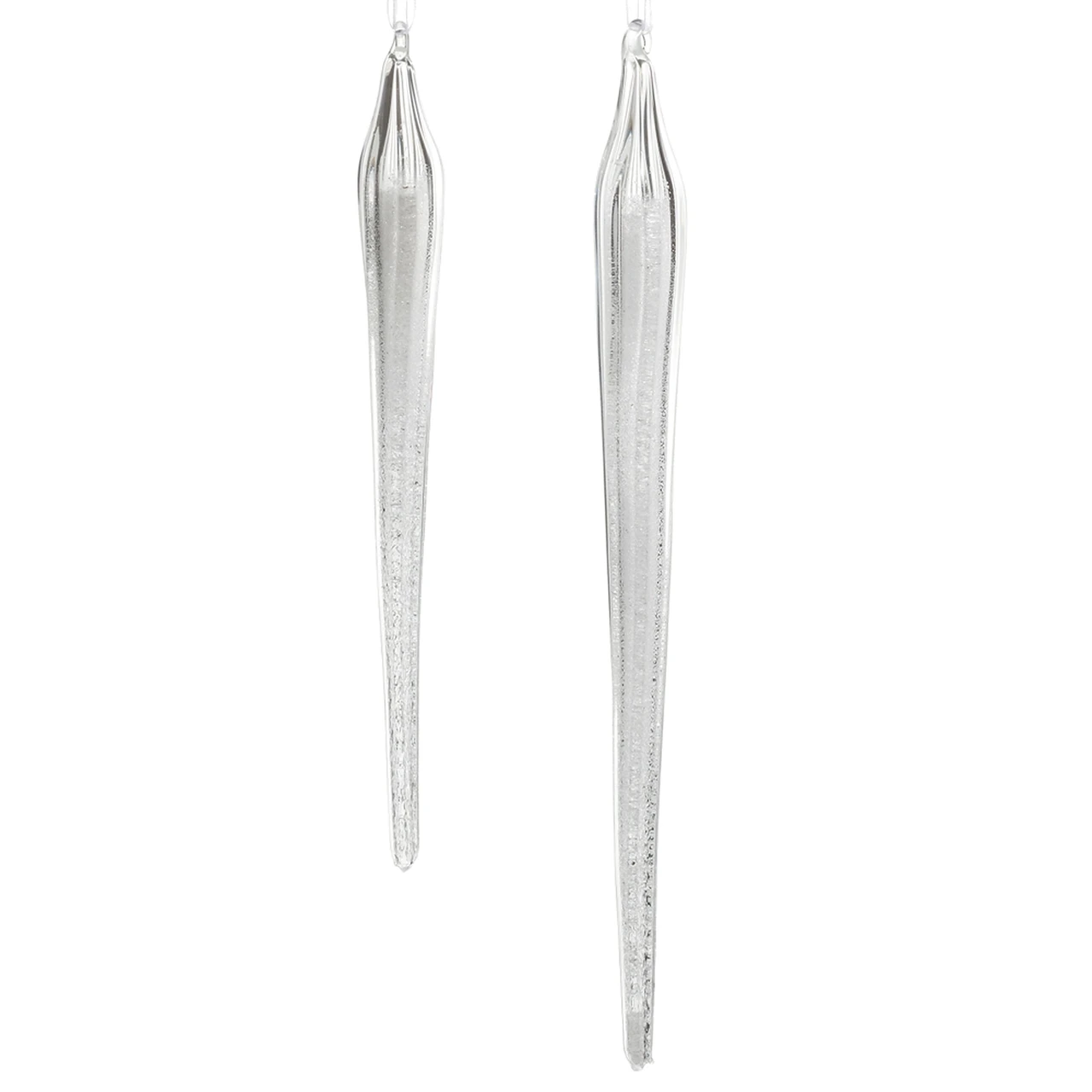 Set of 2 Glitter Icicle Ornaments | The Christmas Loft