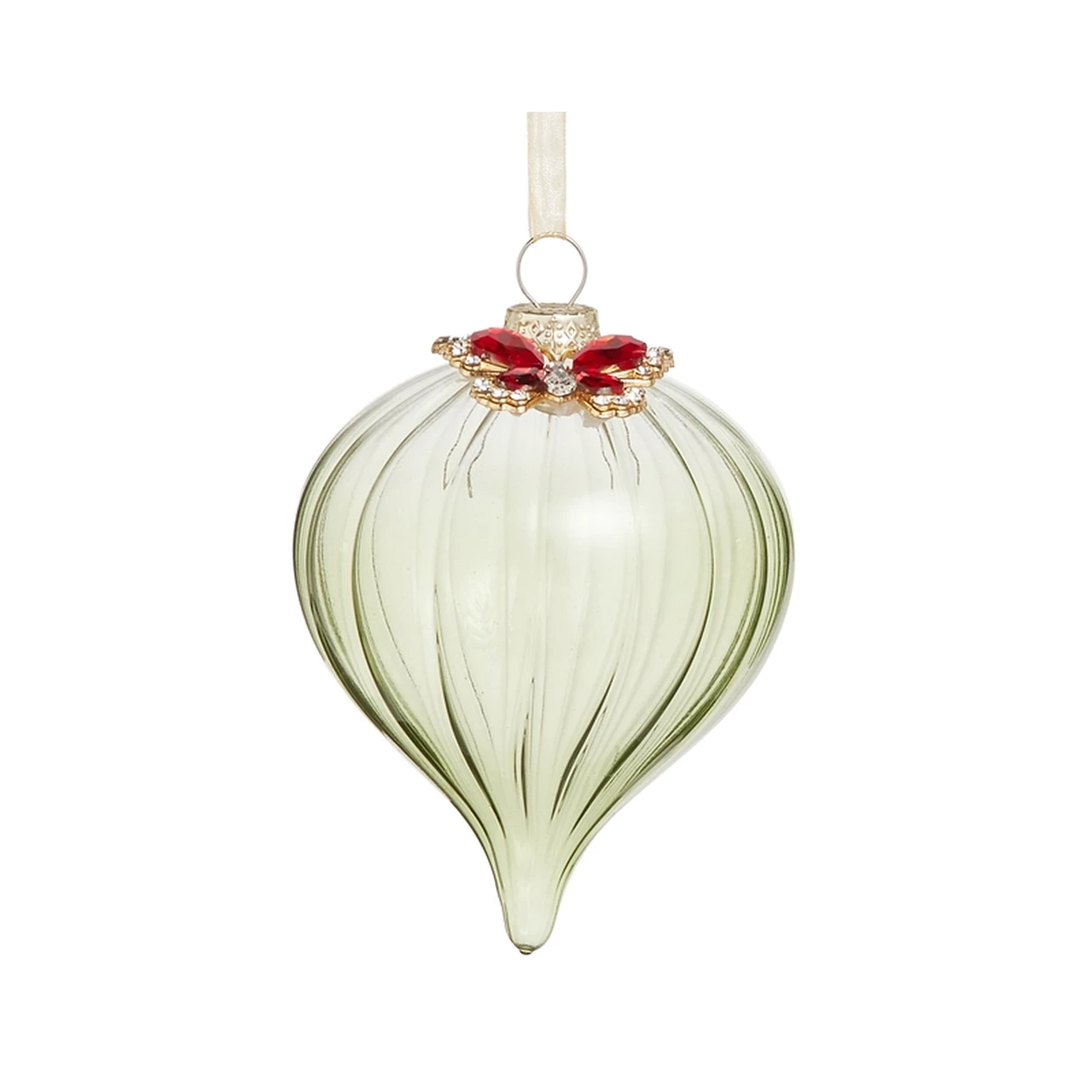 Butterfly-Embellished Onion Ornament