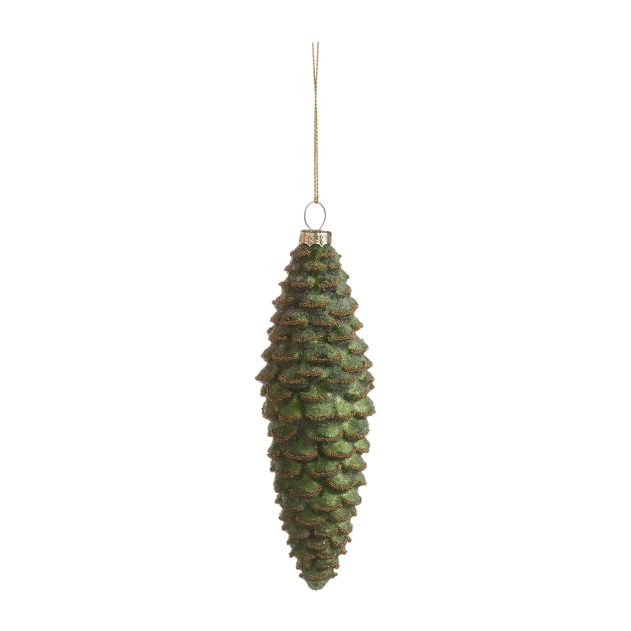 Evergreen Pinecone Glass Ornament | The Christmas Loft