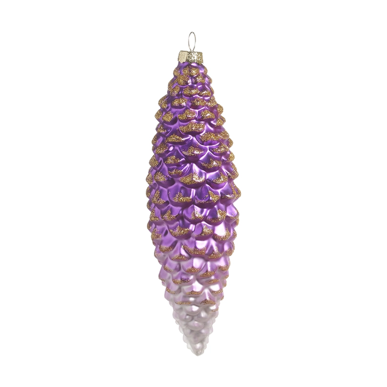 Purple Ombre Pinecone Glass Ornament | The Christmas Loft