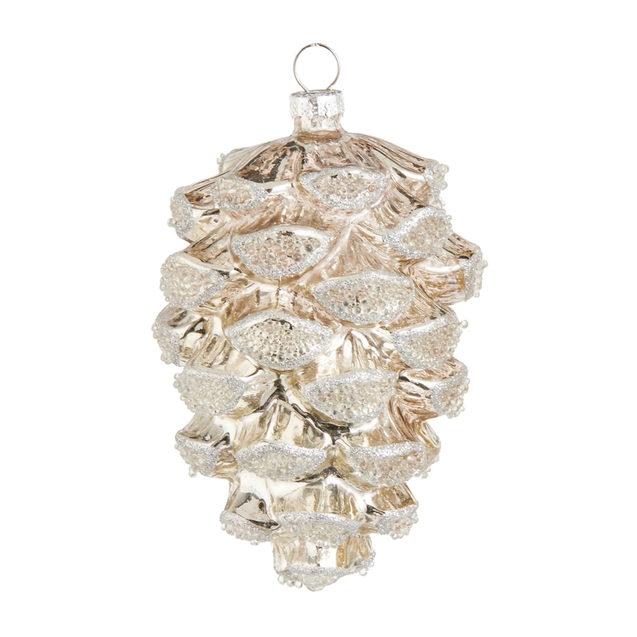 Silver Glass Pinecone Ornament | The Christmas Loft