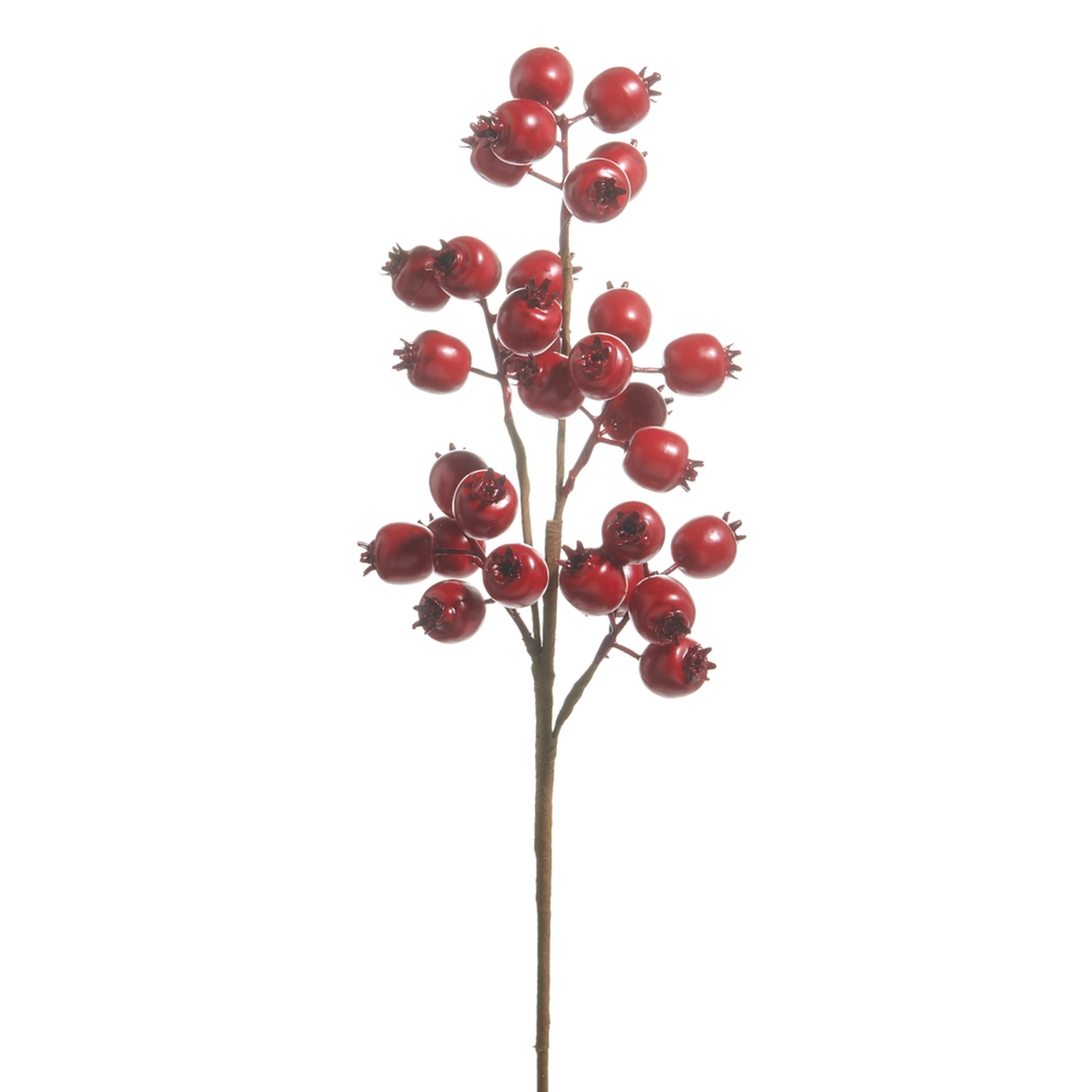 Matte Red Berry Pod Spray | The Christmas Loft