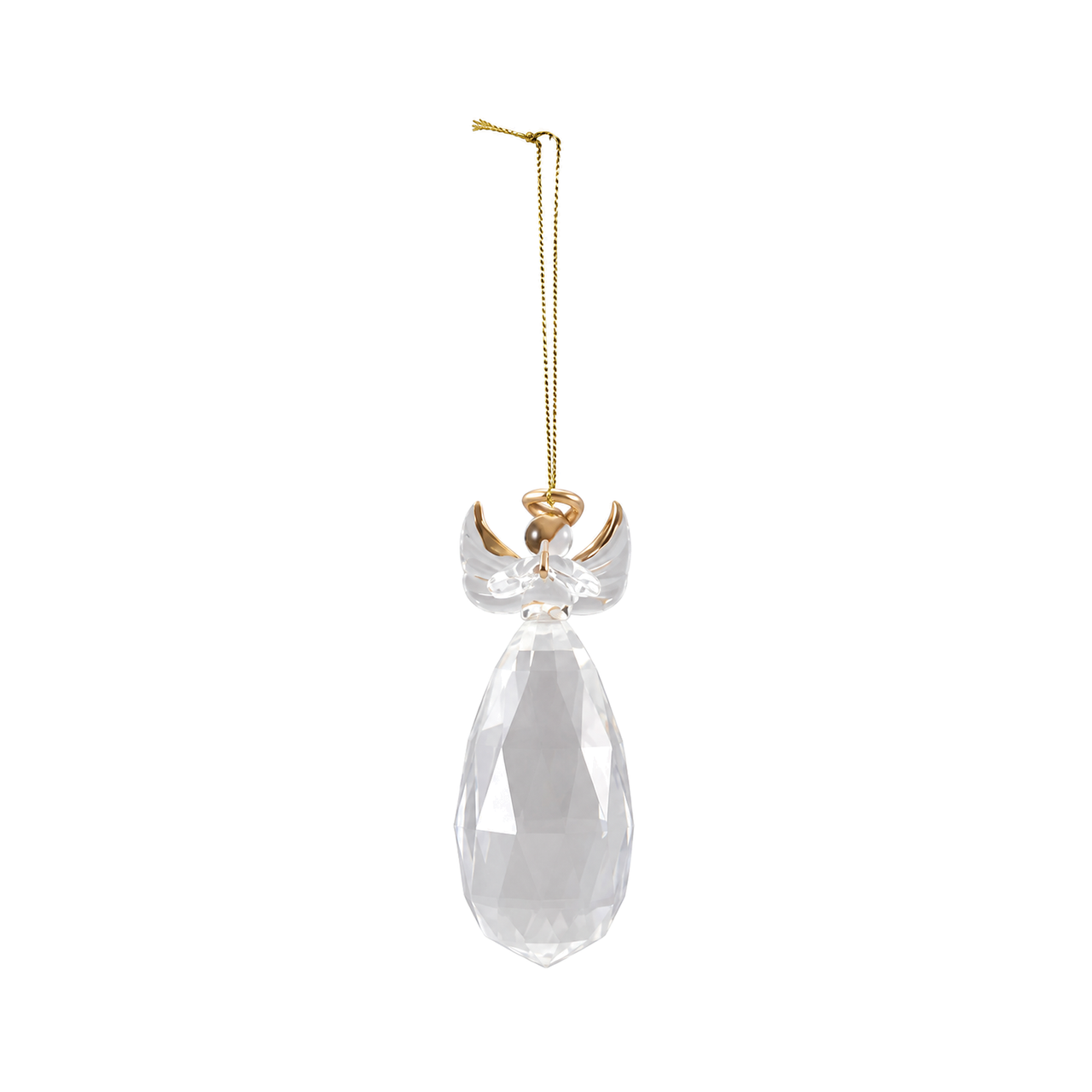 Small Teardrop Crystal Angel with Gold Halo