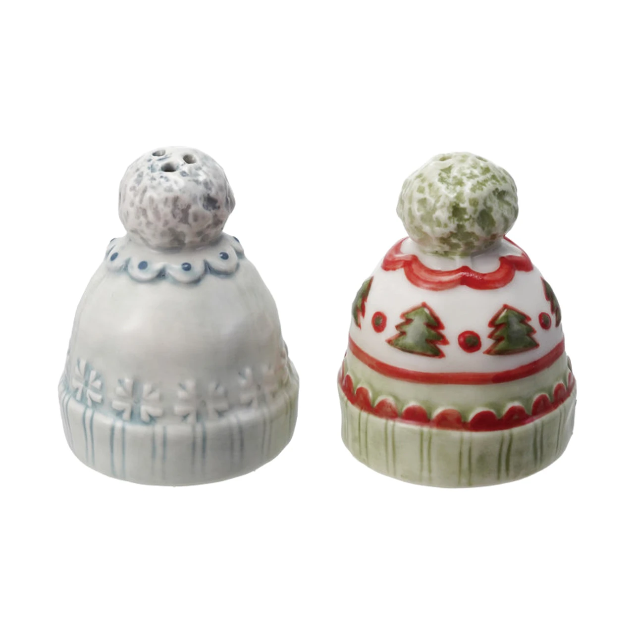 Holiday Hat Stoneware Salt & Pepper Shakers, Set of 2