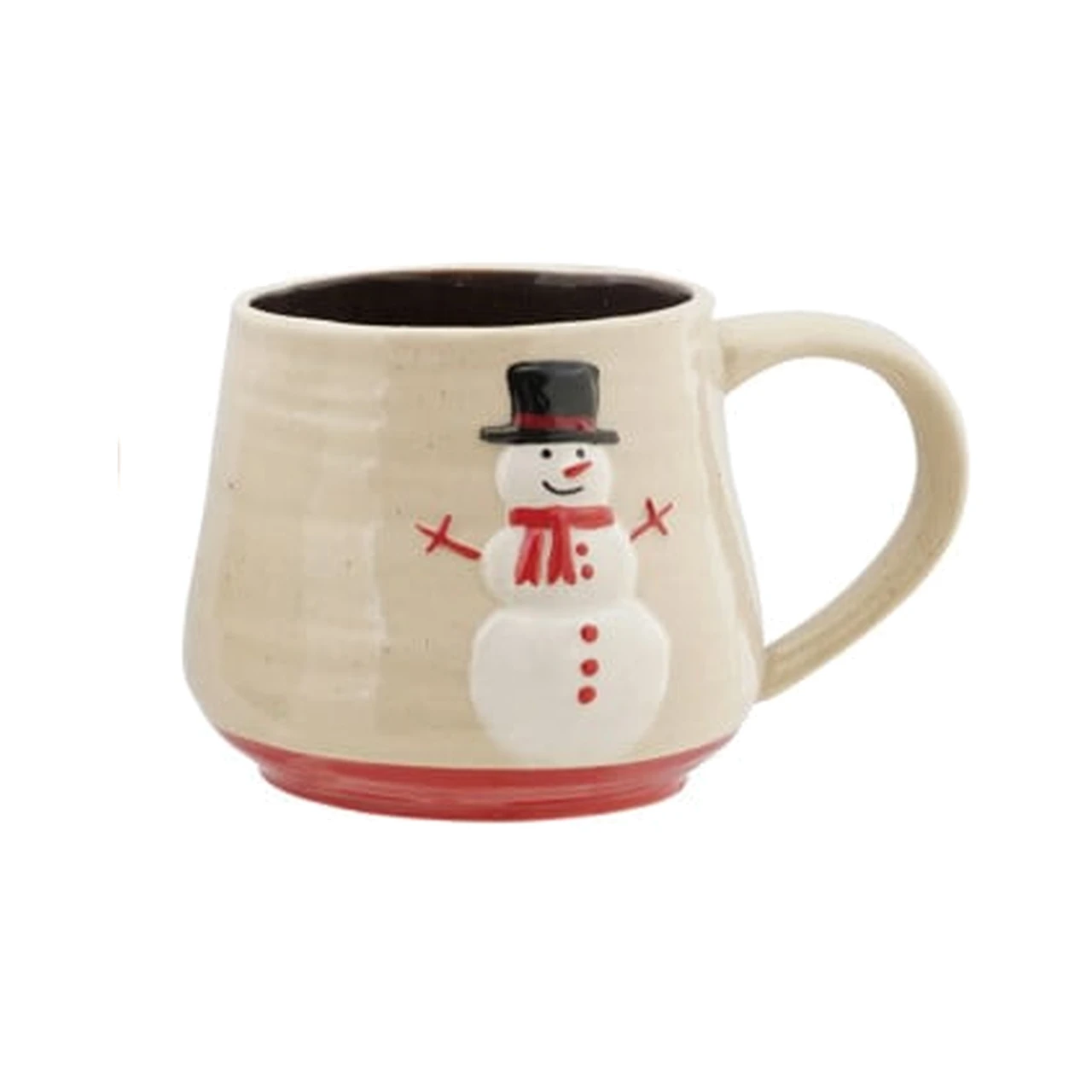 Snowman 14 oz Hand-Painted Stoneware Mug