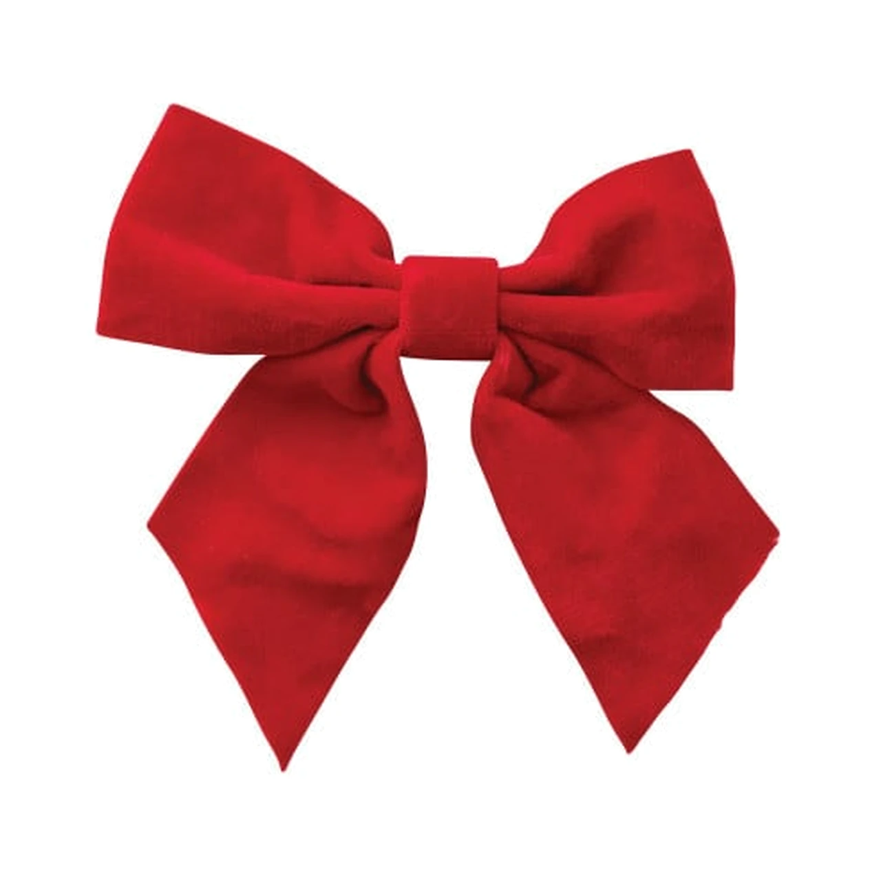 Red Velvet Clip-On Bow - 5 Inch