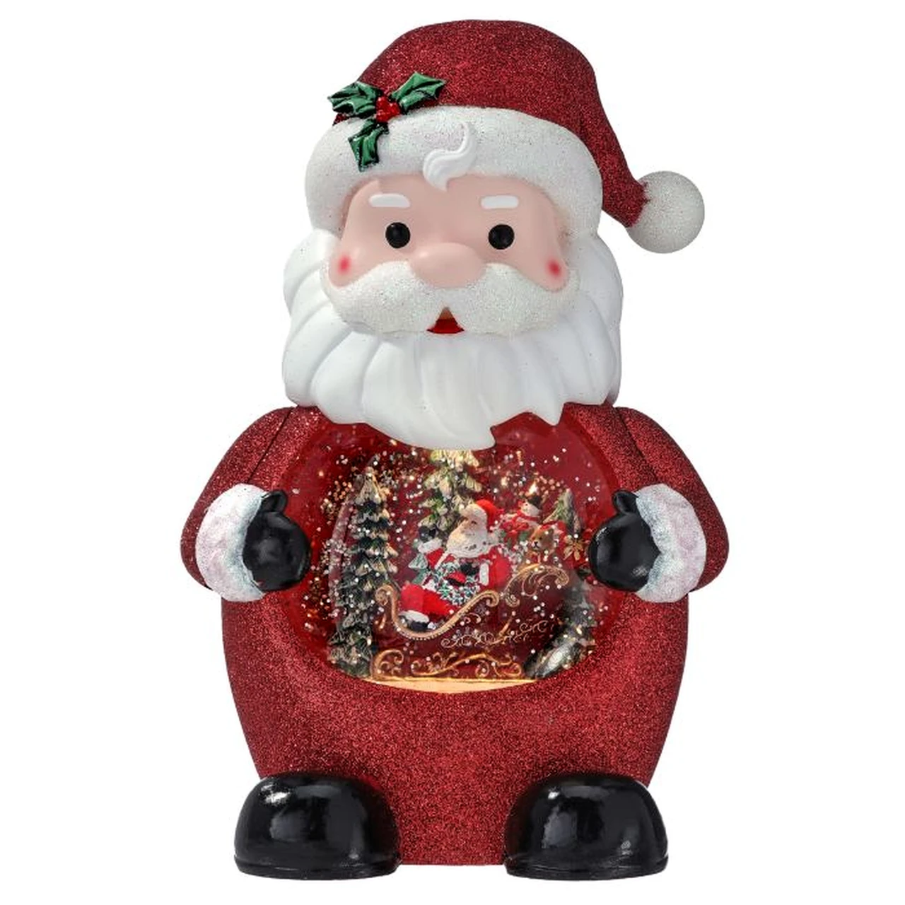 Santa Sleigh LED Water Globe with Timer