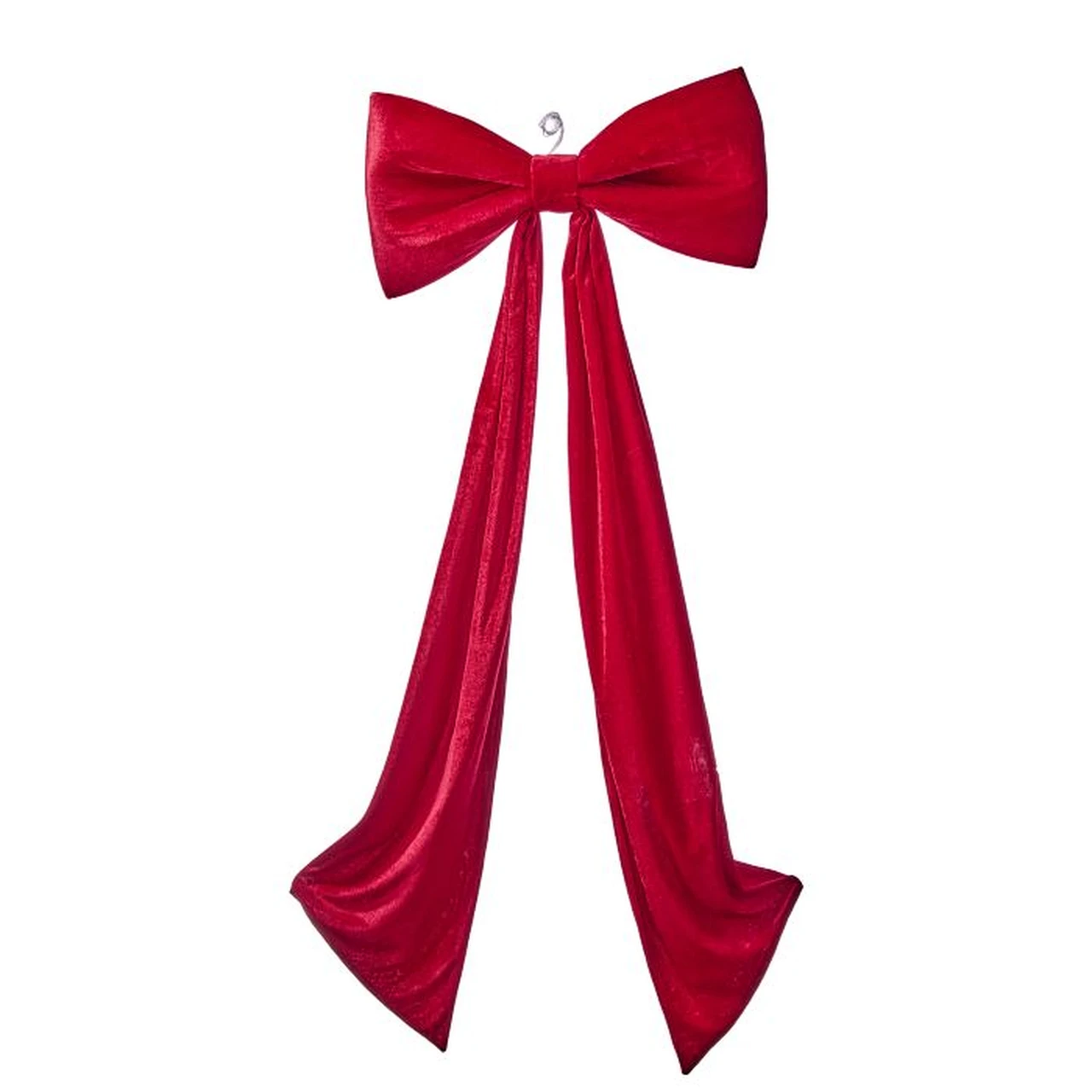 48-Inch Red Outdoor Velvet Christmas Bow