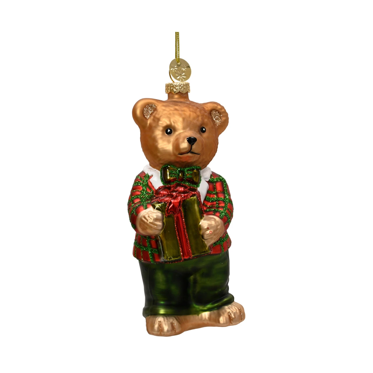 Teddy Bear with Present Ornament