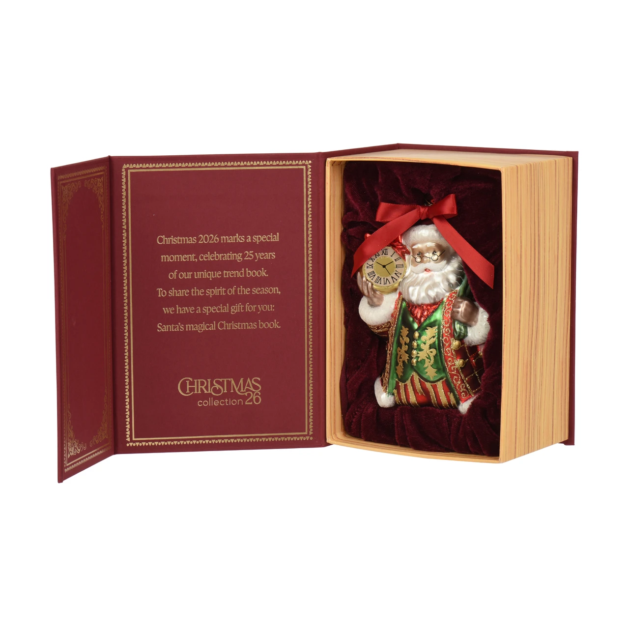 Santa's Magical Christmas Book Ornament