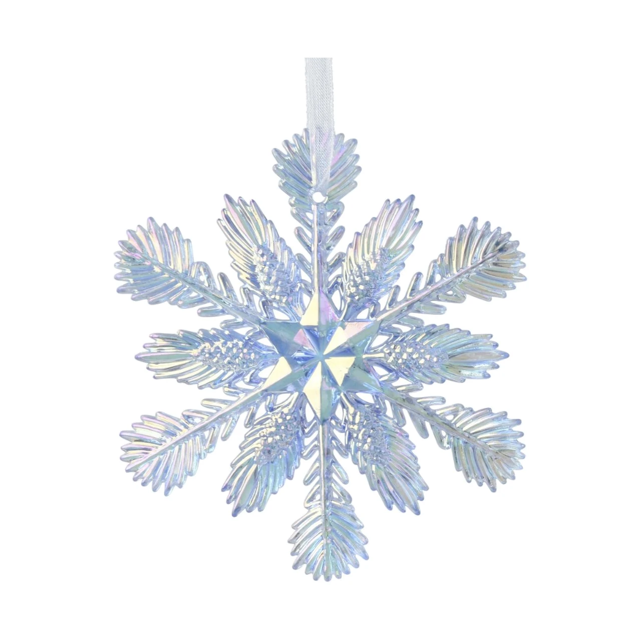 Blue Glitter Snowflake Ornament