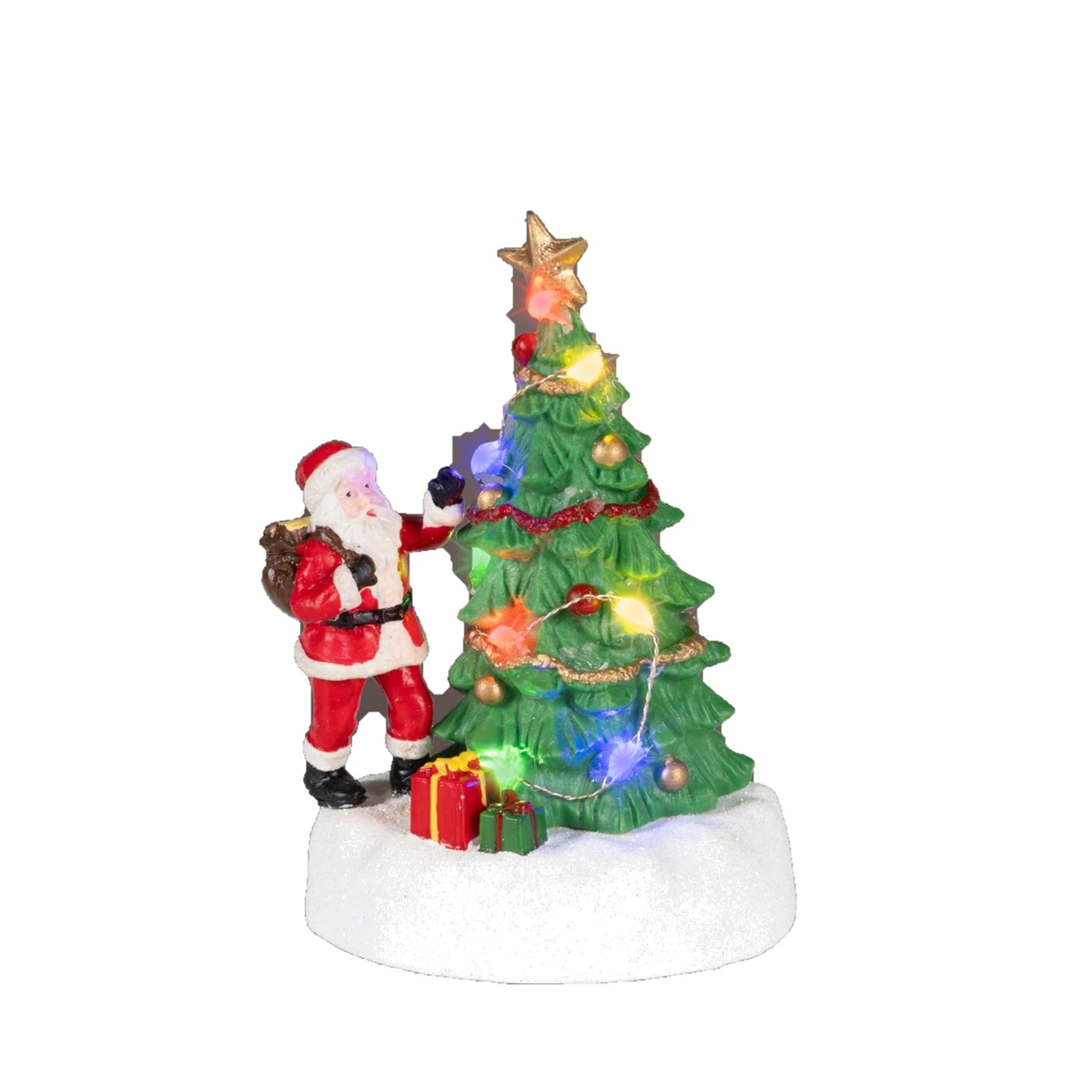 Micro LED Santa Decorating Tree Scenery