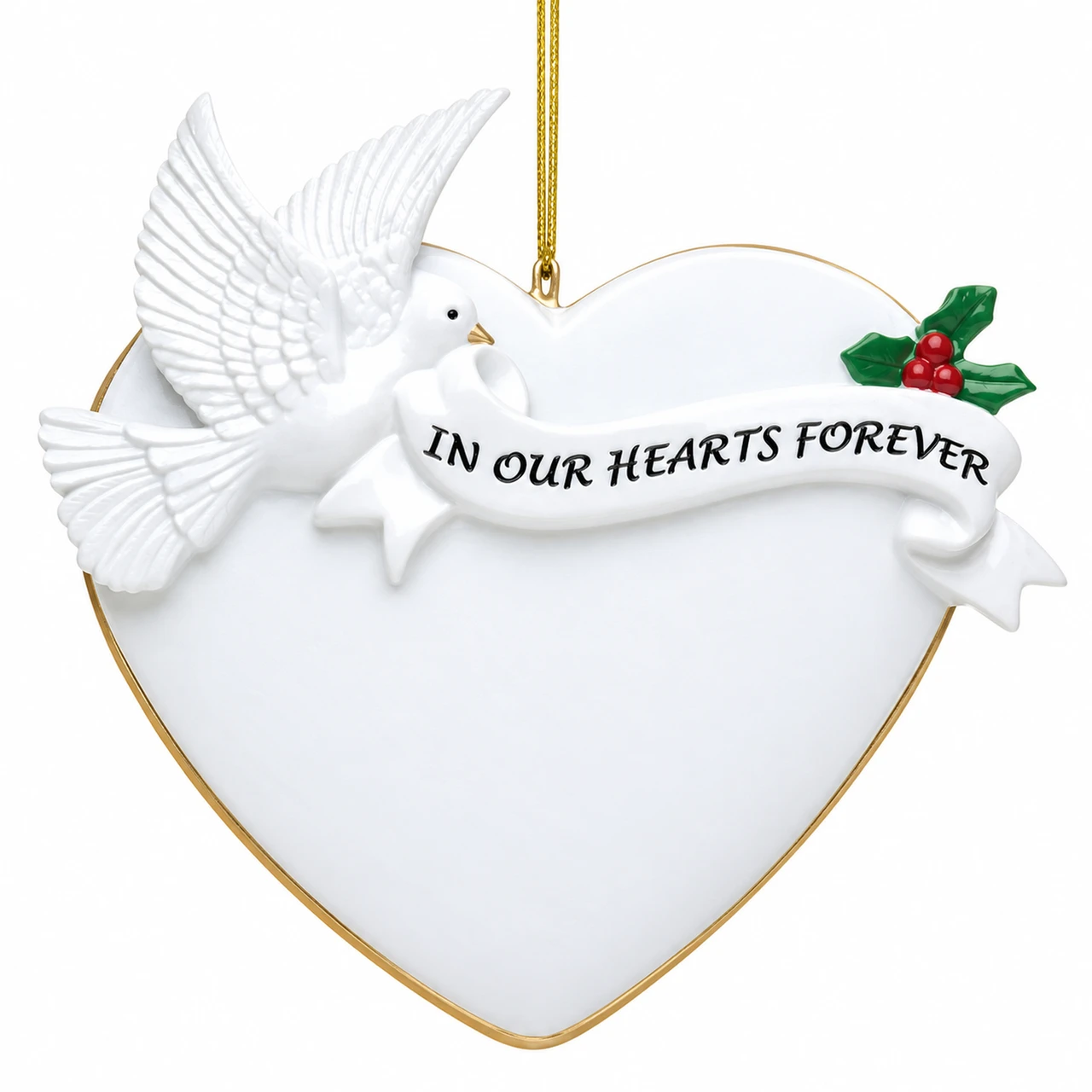 Personalized In Our Hearts Memorial Ornament