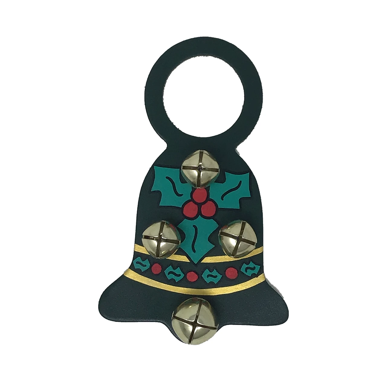 Green Holly Bell Doorknob Hanger